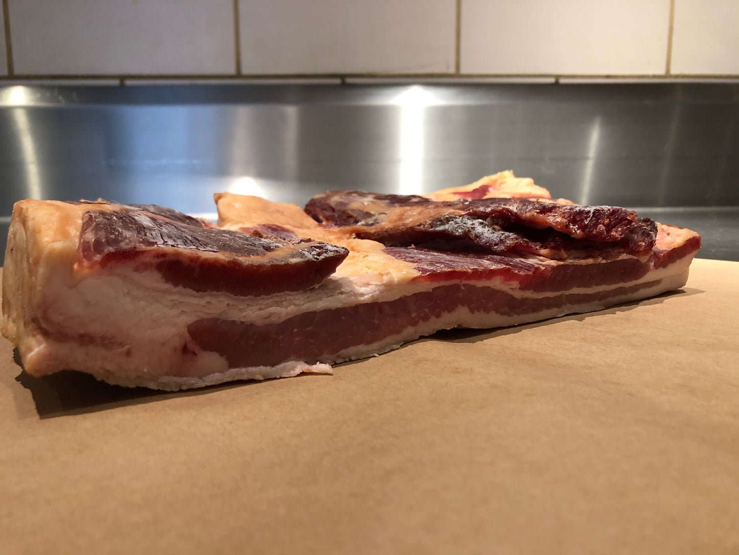 Bacon, Smoked slab sliced